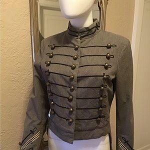 Denim Supply Ralph Lauren Jacket Military Grey Tailcoat Officer